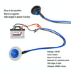 10 PCS MK-118 3/4 inch Metal Frame Car / Truck 3LEDs Side Marker Indicator Lights Bulb Lamp (Blue Light)
