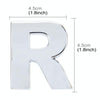 Car Vehicle Badge Emblem 3D English Letter R Self-adhesive Sticker Decal, Size: 4.5*4.5*0.5cm