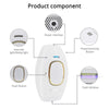 H01 Portable Home Use Laser IPL Hair Removal Devicepainless Epilator Permanent, Specification:UK Plug(White)