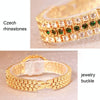 BS Bee Sister FA1580 Sparkling Full Diamond Watch Temperament Women Chain Watch(Golden Green)