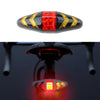 Bicycle Tail Light Intelligent Wireless Remote Control Turn Signal Warning Light(Black)