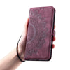 For Samsung Galaxy A36 Skin Feel Totem Embossed Leather Phone Case(Wine Red)