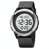SKMEI 2047 Multifunctional Men 50M Waterproof Sports Digital Wrist Watch(Silver+White)