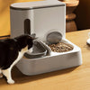 Automatic Pet Feeder & Water Dispenser, 2.8L Food, 1L Water, Grey