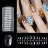 240 PCS Extended Manicure No-Engraving Frosted Thin Nail Piece WH-0170