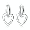 S925 Sterling Silver Heart Ear Buckle Women Earrings