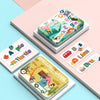 English Letter Word Spelling Learning Toy Wooden Puzzle Practice Cards(Yellow Box)