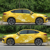 2 PCS/Set D-75 Flower Vine Pattern Car Modified Decorative Sticker(White)