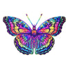 Irregular Wooden Animal Alien Puzzle High-Difficulty Three-Dimensional Puzzle Toy(Butterfly)