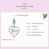 S925 Sterling Silver Heart Hand In Hand Pendant DIY Bracelet Necklace Accessories