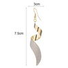 Frosted Long Twisted Hoop 3D Earrings(Gold)