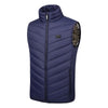 9 Area Double Control Blue USB Electric Heating Undershirt Intelligent Warm Vest(XL)