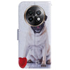 For Realme 13+ Global Coloured Drawing Flip Leather Phone Case(Pug)