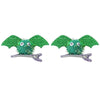 1pair Halloween Bat Hairpin Children Costume Headdress(Green)