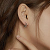S925 Sterling Silver Simple Hollow Chain Women Earrings