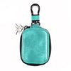 For Apple AirPods Universal Bluetooth Earphone Leather Storage Bag(Cyan)