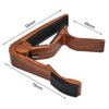 2 in 1 Solid Wood Folk Music Guitar Capo + Pick Set(Dark Wood)