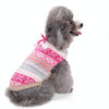 XXS Christmas Snowflake Dog Sweater (Rose Red)