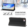 For iPhone 7 / 8 / SE 2022 RC01 Dual-Folded Magnetic Suction RFID Leather Phone Case(Black)