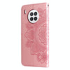 For Huawei nova 8i / Honor 50 Lite 7-petal Flowers Embossed Flip Leather Phone Case with Holder & Card Slots(Rose Gold)