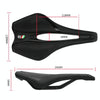 TOSEEK Bicycle Shock-absorbing Comfortable Widened Saddle(Black)