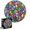 Round Shape Irregular Plane Puzzle Jigsaw Toy 1000 Pieces(Gemstone)