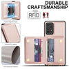 For Samsung Galaxy Note20 Ultra Crossbody Dual-buckle Wallet RFID Back Leather Phone Case(Rose Gold)