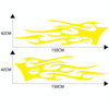 2 PCS/Set D-751 Flame Pattern Car Modified Decorative Sticker(Yellow)