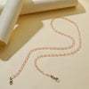 Drop Style Faceted Crystal Mask Lanyard Necklace Chain Glasses Chain(Transparent Pink)