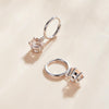 S925 Sterling Silver Water Drop Zircon Women Earrings(Rose Gold)