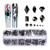 12 Grid Flat Bottom Shaped Nail Rhinestones Nail Decoration, Specification: 14