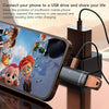 2 in 1 8 Pin to USB and Type-C Charging OTG Adapter(Black)