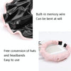 Black Gelatin Shell Shape Cap Dual-Use Headband Sunshade Hat Sunscreen Outdoor Sun Visor Hat, Size: M (56-58cm)(Navy)