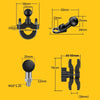 Motorcycle Bracket Crab Navigation Phone Bracket,Style M10+15W Wireless Charging