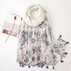 180 X 85cm  Women Cotton And Linen Scarf Retro Splicing Bohemian Printed Silk Shawl SL1908-007