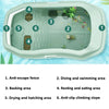 Medium Green Turtle Tank Aquarium, Escape-Proof, Easy Clean, For Turtles <6cm