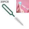 20 PCS Nylon Feeding Bottle Cleaning Brush Rotating Teapot Brush(Midnight Green)