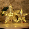 Christmas Tree Top Light LED Glowing Star Lights, Size: Large EU Plug(Warm White)