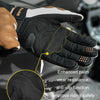 SULAITE Motorcycle Riding Breathable Conductive Touch Screen Full Finger Gloves, Size: M(Khaki)