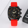 SKMEI 1903 Stainless Steel Buckle Silicone Strap Waterproof Quartz Watch(Red)