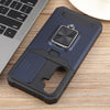 For Samsung Galaxy S24 FE 5G Camera Shield Card Slot PC Hybrid TPU Phone Case(Blue)