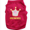 Pink Princess Crown Dog Vest, XS - Breathable Summer Puppy Clothes