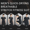 3pcs / Set Men Gym Running Clothes Set Quick Dry Sports T Shirt, Size: XXXL(Science Fiction)
