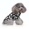 Dog Print Pet Beach Shirt, Black, Size L (5.5-6.5kg)