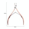 Stainless Steel Rose Gold Double-Headed Steel Push Dead Skin Scissors Nail Set,Style: D501