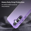 For Samsung Galaxy A35 5G Frosted Translucent TPU Hybrid PC Full Coverage Phone Case(Dark Purple)