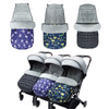 Universal Stroller Sleeping Bag Windproof Footmuff Non-Slip Warm Bunting Bag, Style: Letters Map