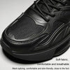 Men Air Cushion Sneakers Low Top Lace Running Shoes Mesh Breathable Sports Shoes, Size: 39(Black Gold)