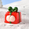 5pcs Christmas Micro Landscape Snowscape Decoration Accessories Christmas Resin Ornament, Style: No.10 Ass Red Green Gift Box