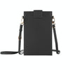 Litchi Texture Card Holder Mobile Phone Bag with Long Strap(Black)